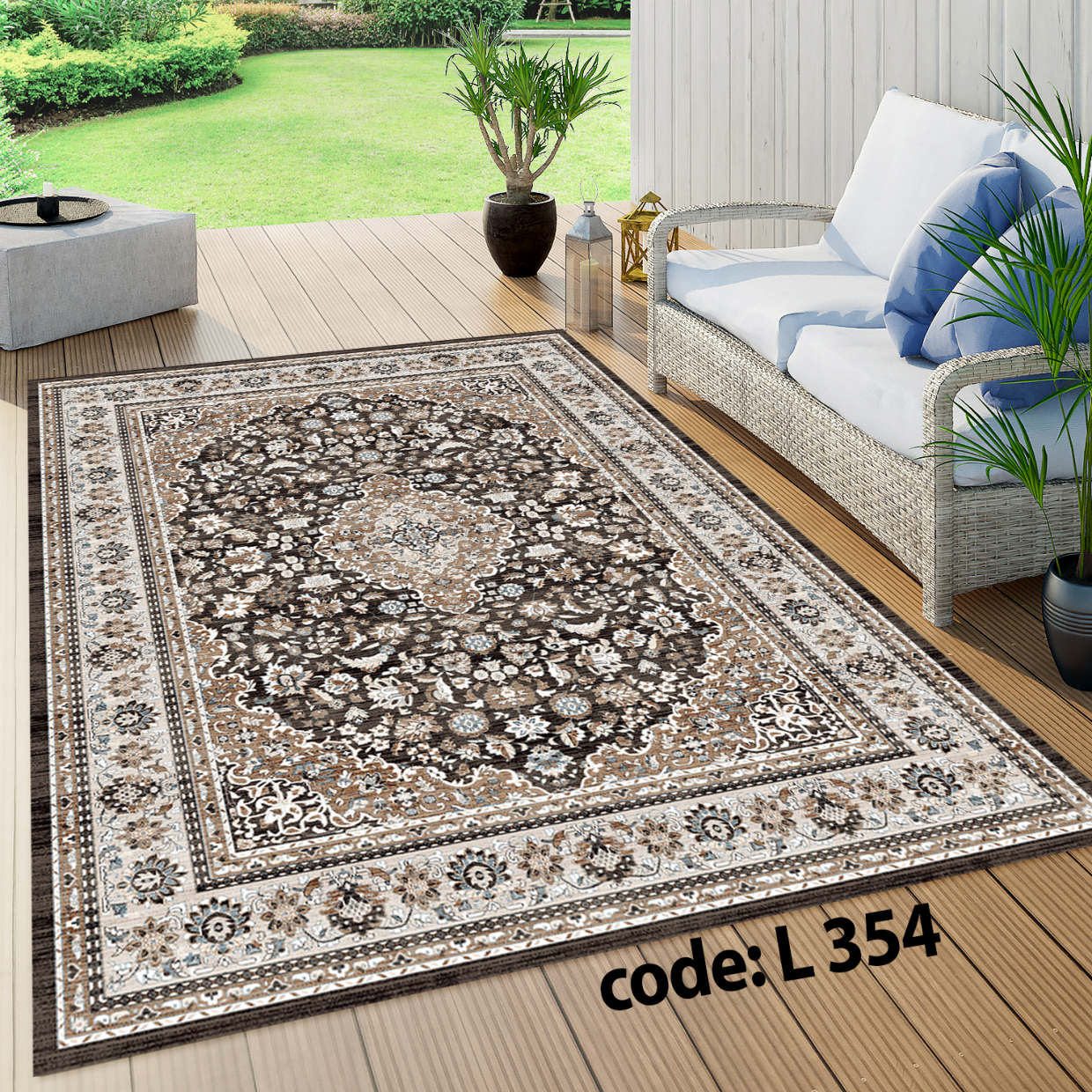 روفرشی کشدار (کاور فرش) و فرشینه و پادری کالای خواب متین کد L 354