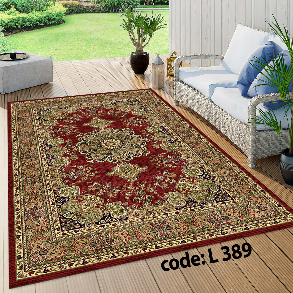 روفرشی کشدار (کاور فرش) و فرشینه و پادری کالای خواب متین کد L 389
