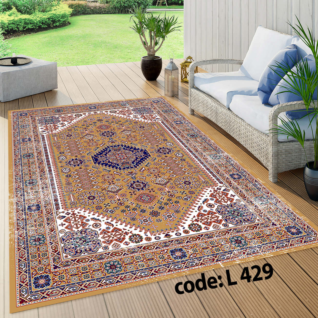 روفرشی کشدار (کاور فرش) و فرشینه و پادری کالای خواب متین کد L 429