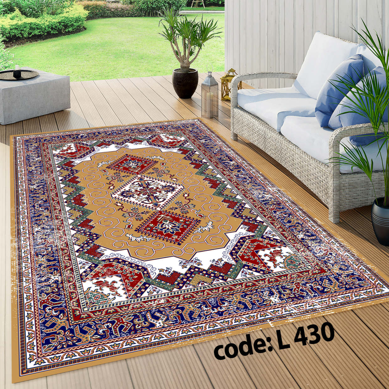 روفرشی کشدار (کاور فرش) و فرشینه و پادری کالای خواب متین کد L 430