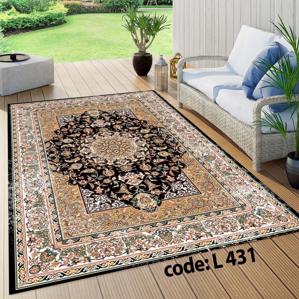 روفرشی کشدار (کاور فرش) و فرشینه و پادری کالای خواب متین کد L 431