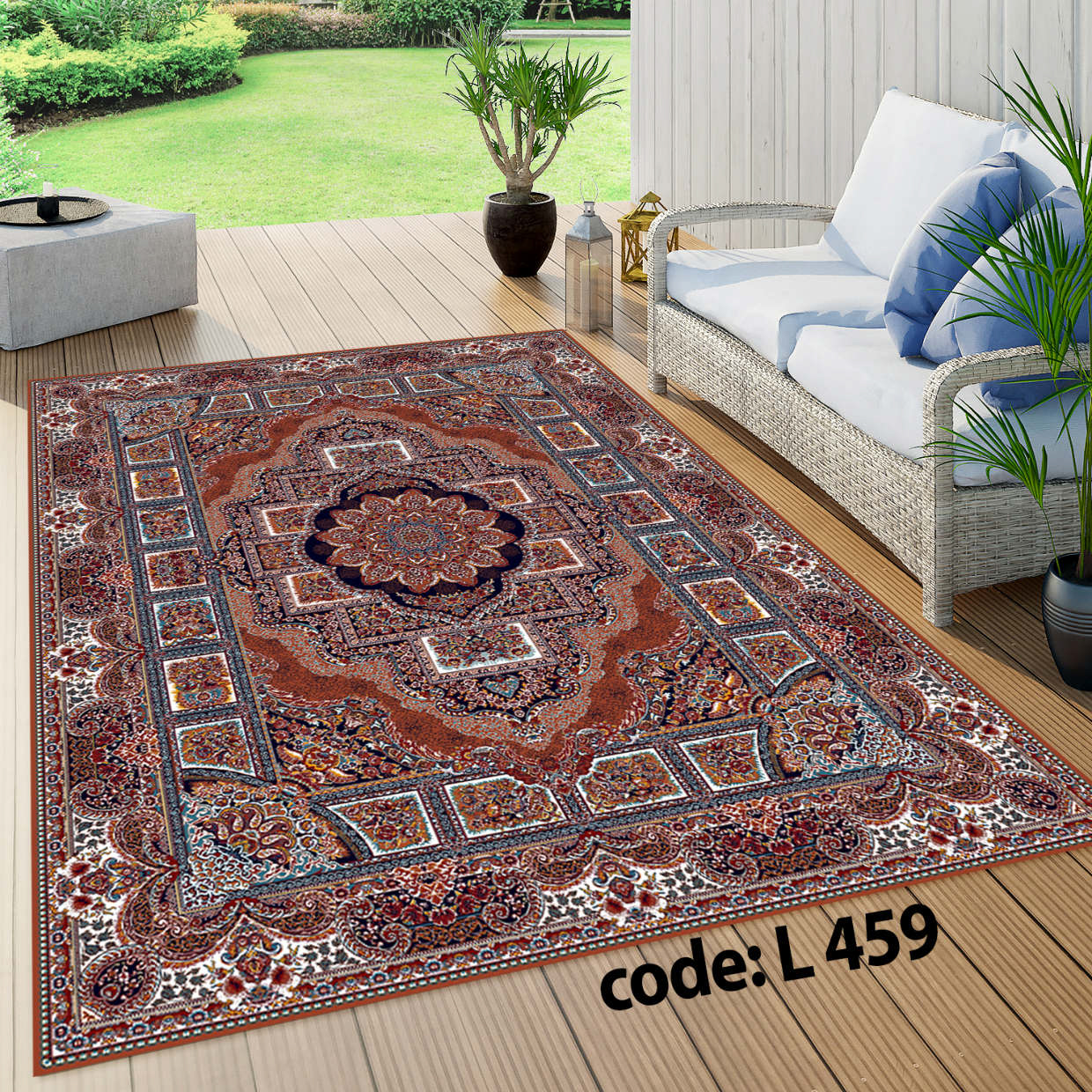 روفرشی کشدار (کاور فرش) و فرشینه و پادری کالای خواب متین کد L 459