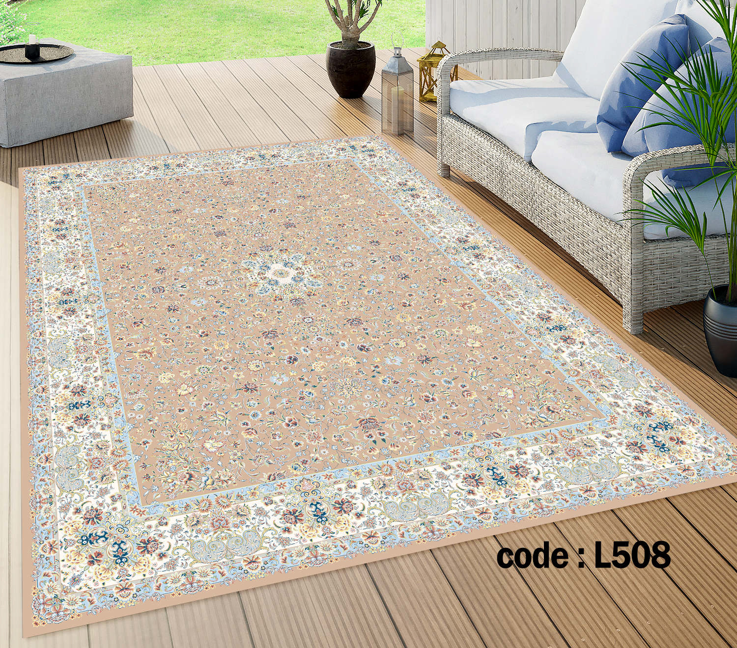 روفرشی کشدار (کاور فرش) و فرشینه و پادری کالای خواب متین کد L 508