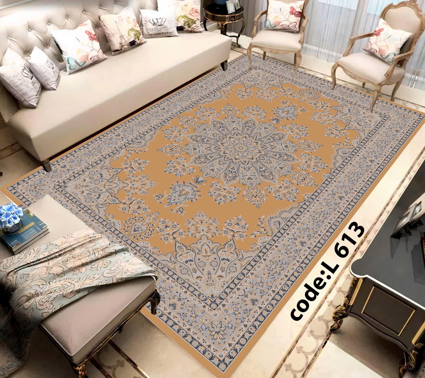 روفرشی کشدار (کاور فرش) و فرشینه و پادری کالای خواب متین کد L 613