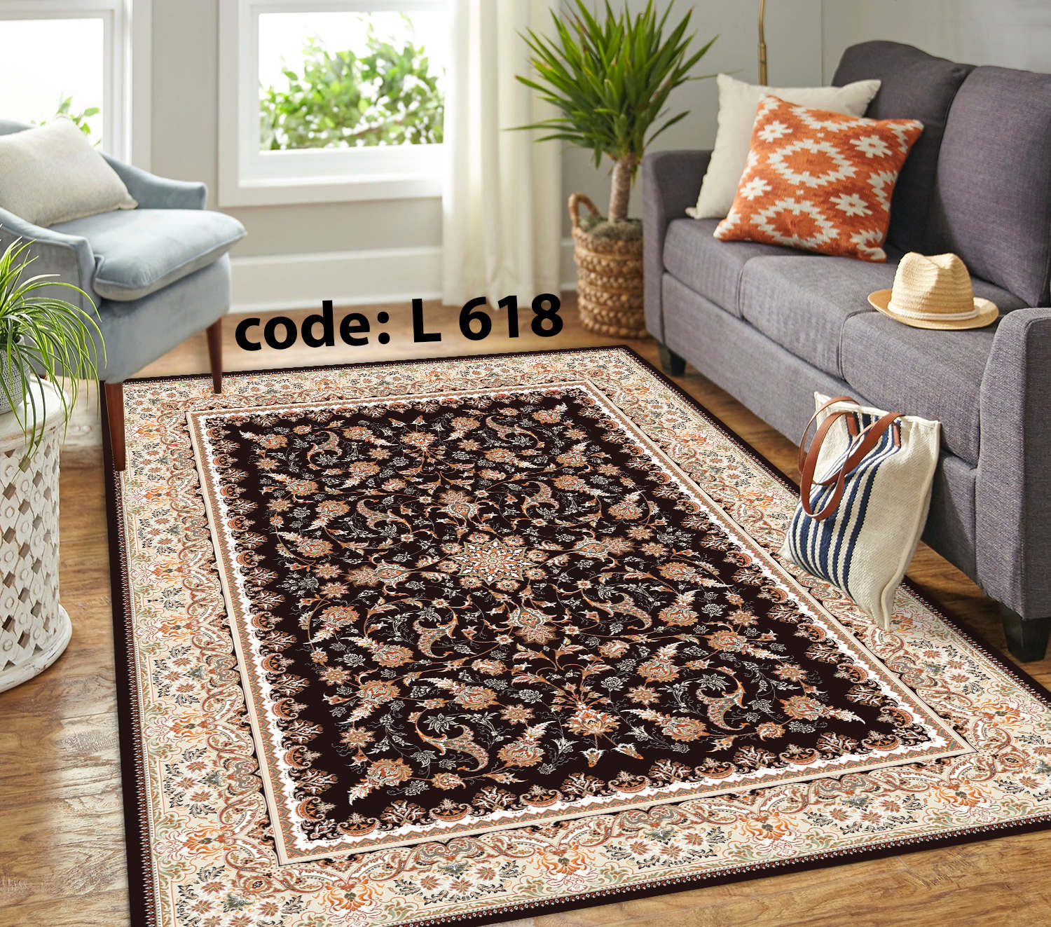 روفرشی کشدار (کاور فرش) و فرشینه و پادری کالای خواب متین کد L 618