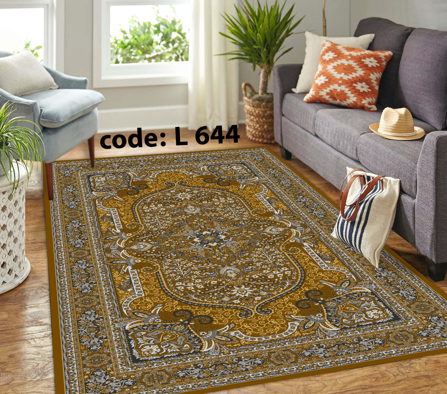 روفرشی کشدار (کاور فرش) و فرشینه و پادری کالای خواب متین کد L 644