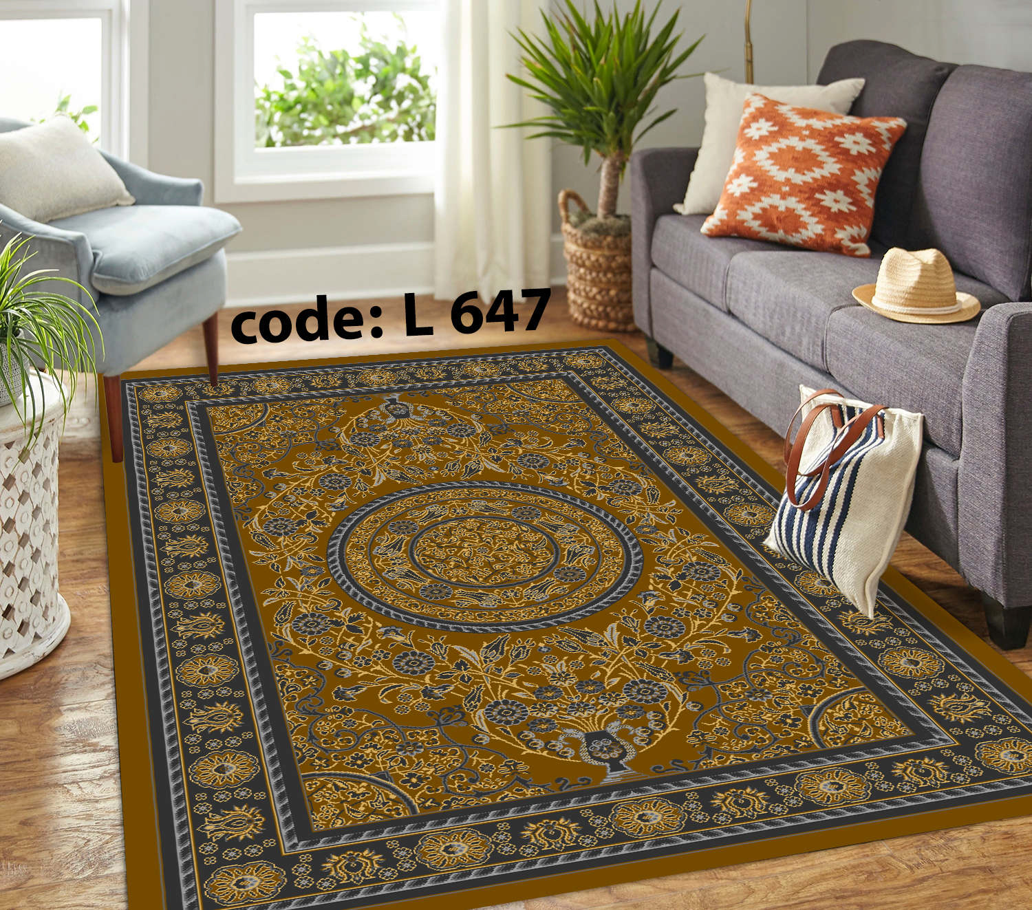 روفرشی کشدار (کاور فرش) و فرشینه و پادری کالای خواب متین کد L 647