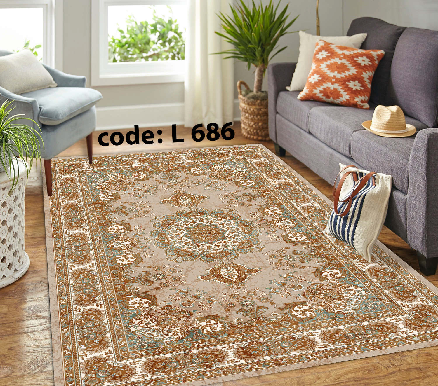 روفرشی کشدار (کاور فرش) و فرشینه و پادری کالای خواب متین کد L 686