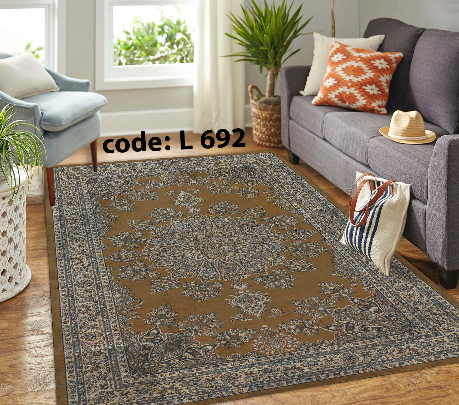 روفرشی کشدار (کاور فرش) و فرشینه و پادری کالای خواب متین کد L 692
