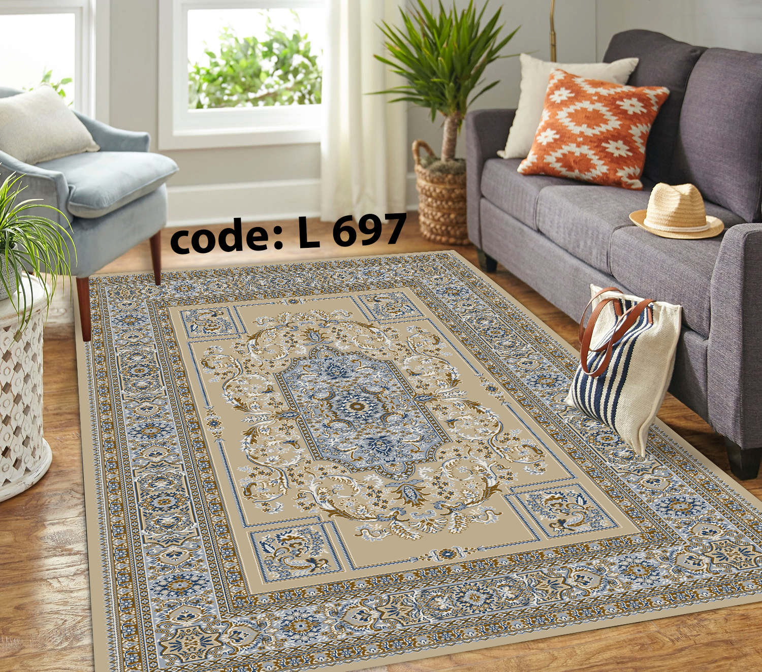 روفرشی کشدار (کاور فرش) و فرشینه و پادری کالای خواب متین کد L 697