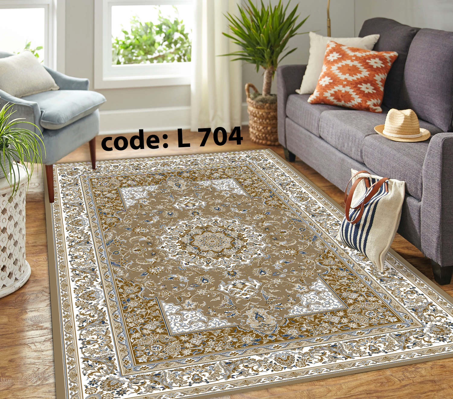 روفرشی کشدار (کاور فرش) و فرشینه و پادری کالای خواب متین کد L 704