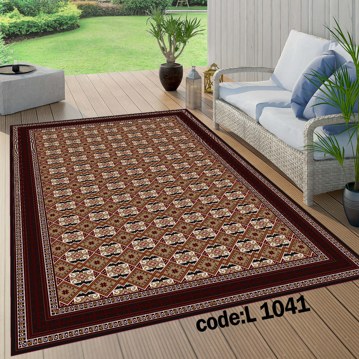 روفرشی کشدار (کاور فرش) و فرشینه و پادری کالای خواب متین کد L 1041