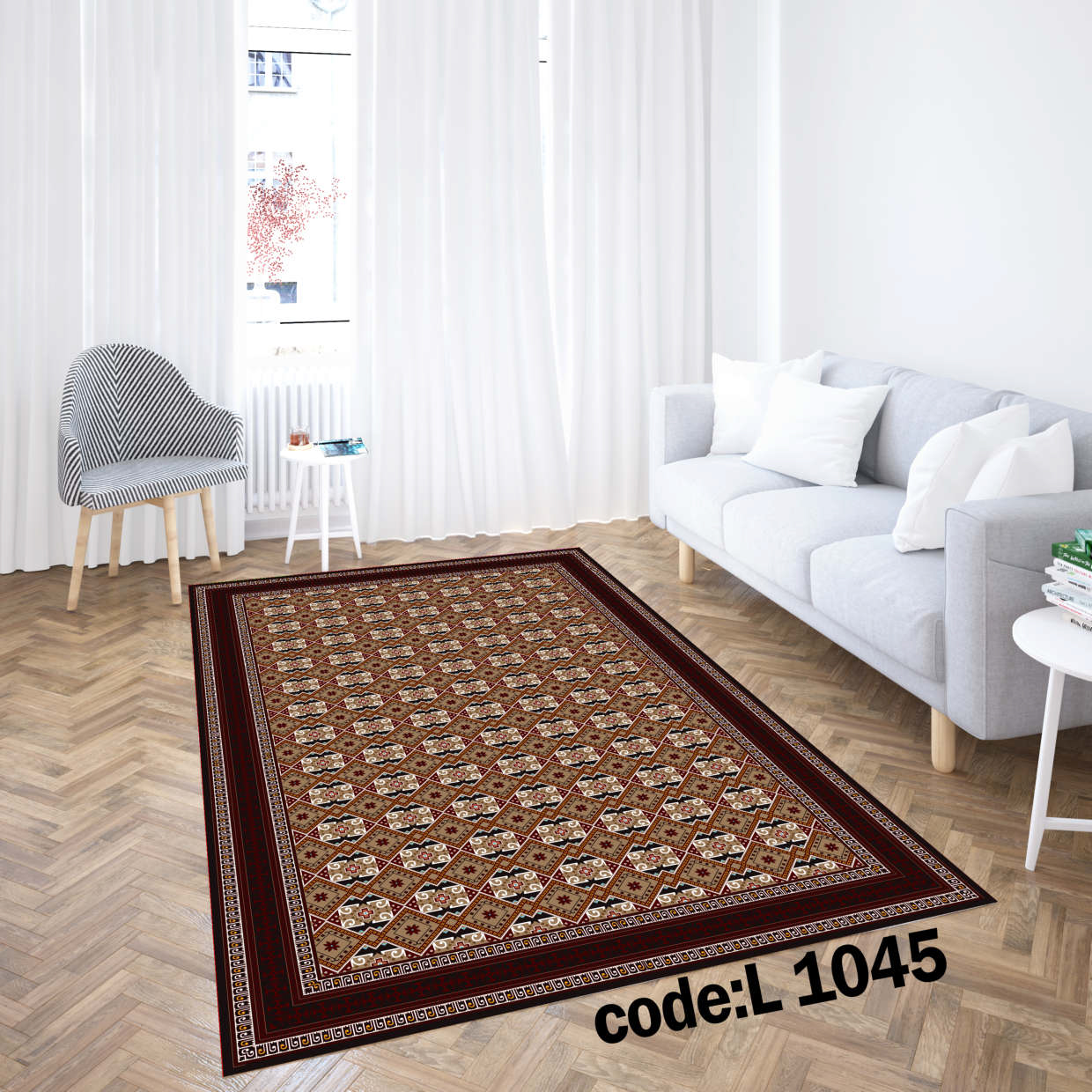 روفرشی کشدار (کاور فرش) و فرشینه و پادری کالای خواب متین کد L 1045