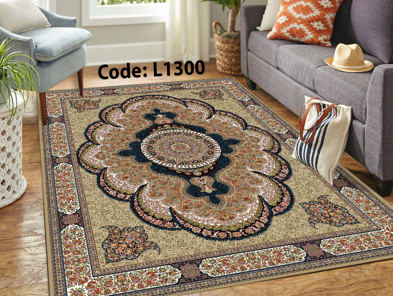 روفرشی کشدار (کاور فرش) و فرشینه و پادری کالای خواب متین کد L 1300