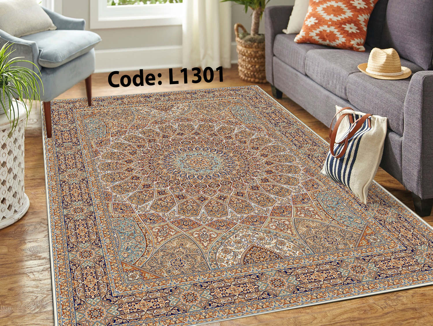 روفرشی کشدار (کاور فرش) و فرشینه و پادری کالای خواب متین کد L 1301