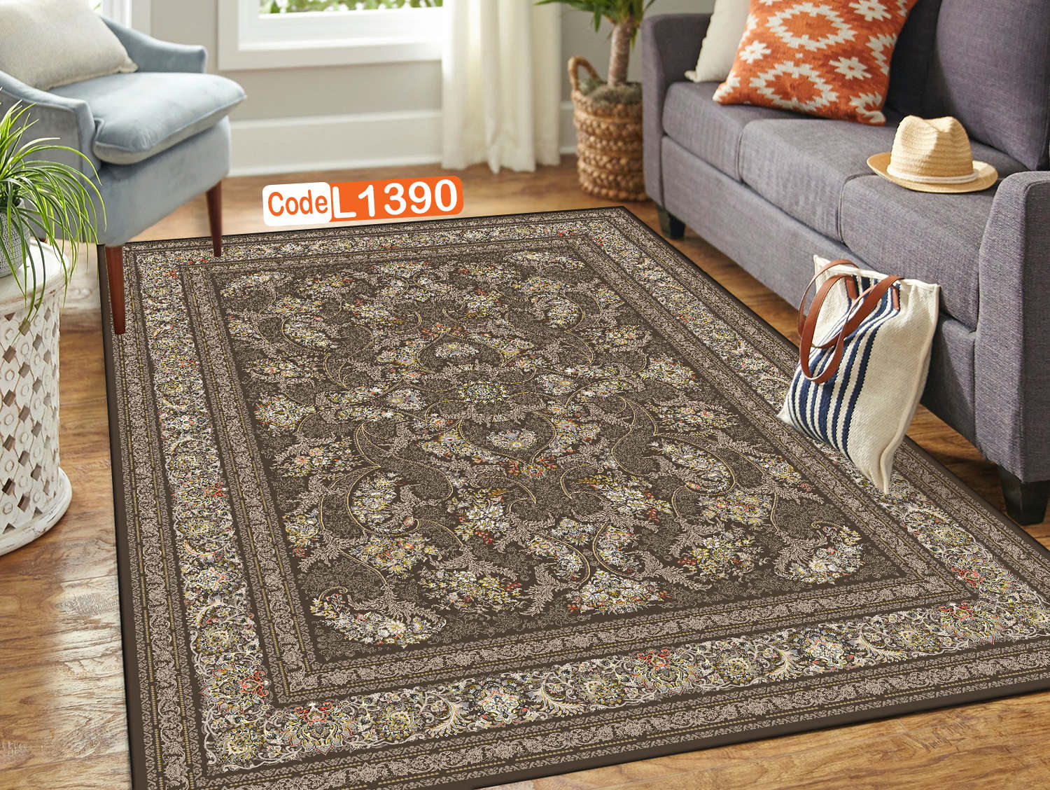 روفرشی کشدار (کاور فرش) و فرشینه و پادری کالای خواب متین کد L 1390