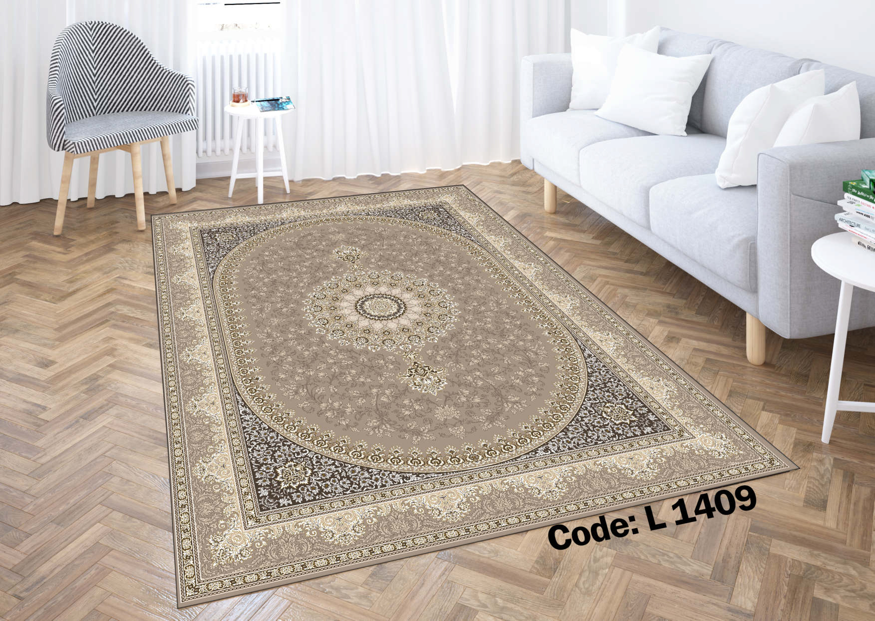 روفرشی کشدار (کاور فرش) و فرشینه و پادری کالای خواب متین کد L 1409