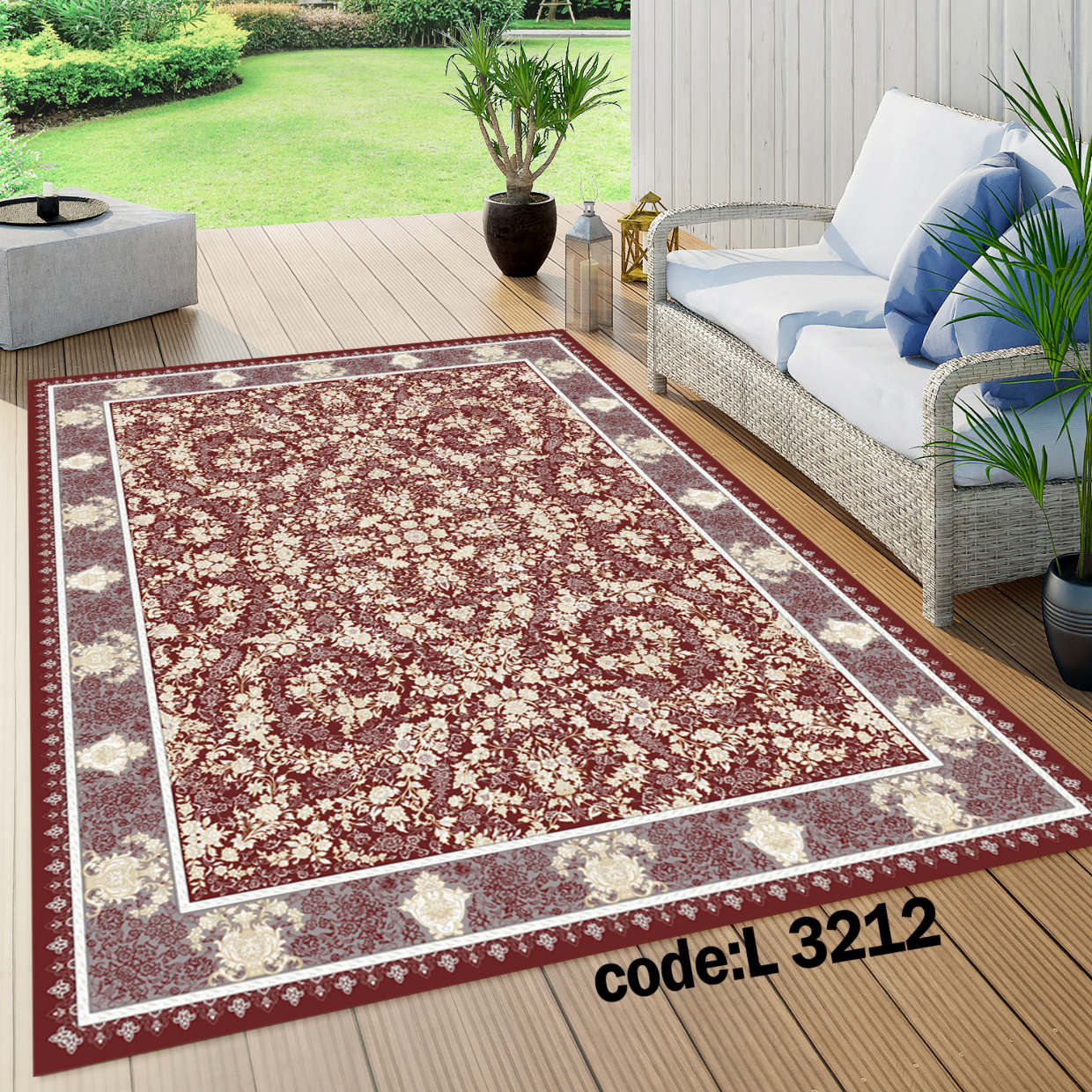 روفرشی کشدار (کاور فرش) و فرشینه و پادری کالای خواب متین کد L 3212