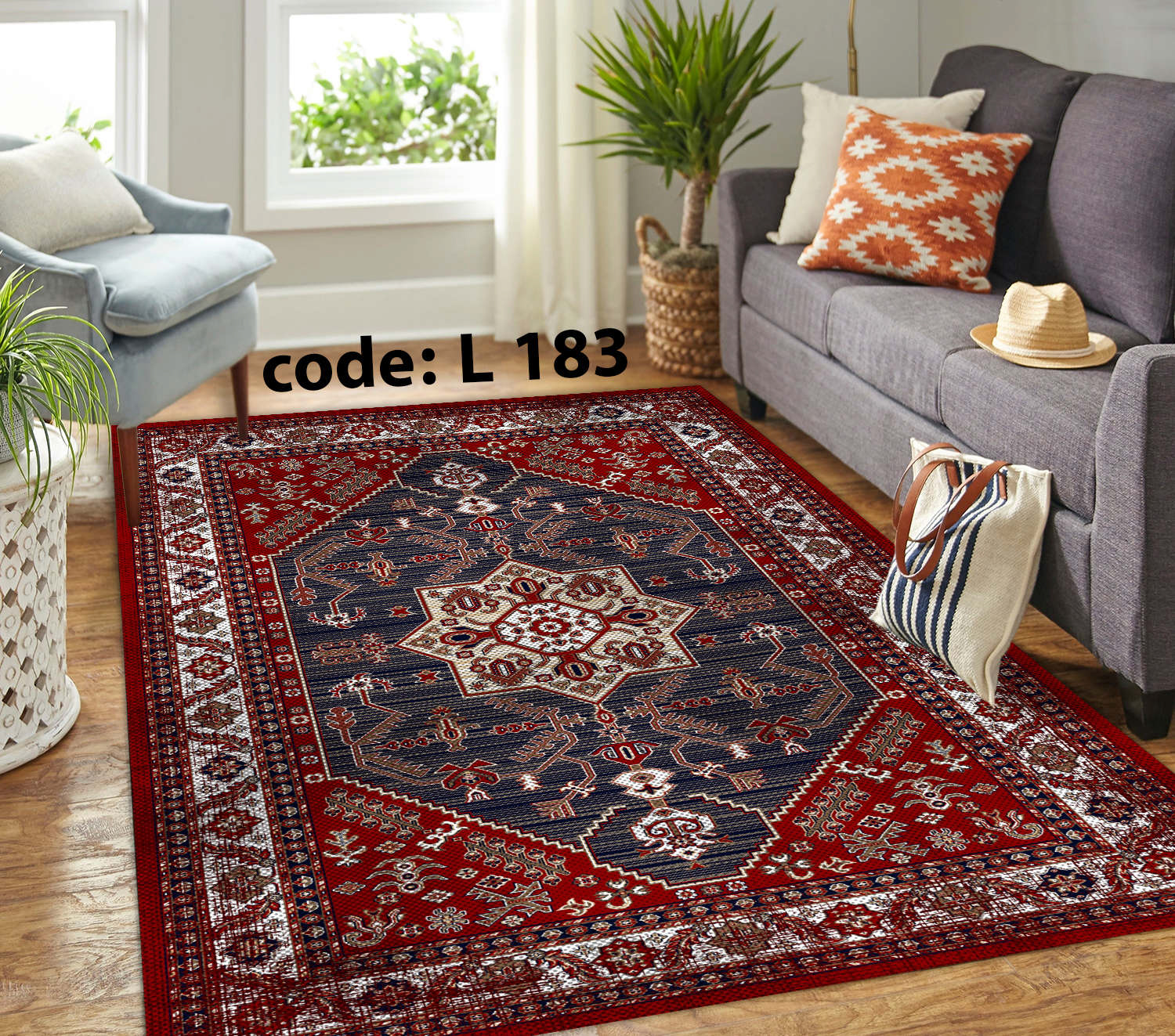 روفرشی کشدار (کاور فرش) و فرشینه و پادری کالای خواب متین کد L 183