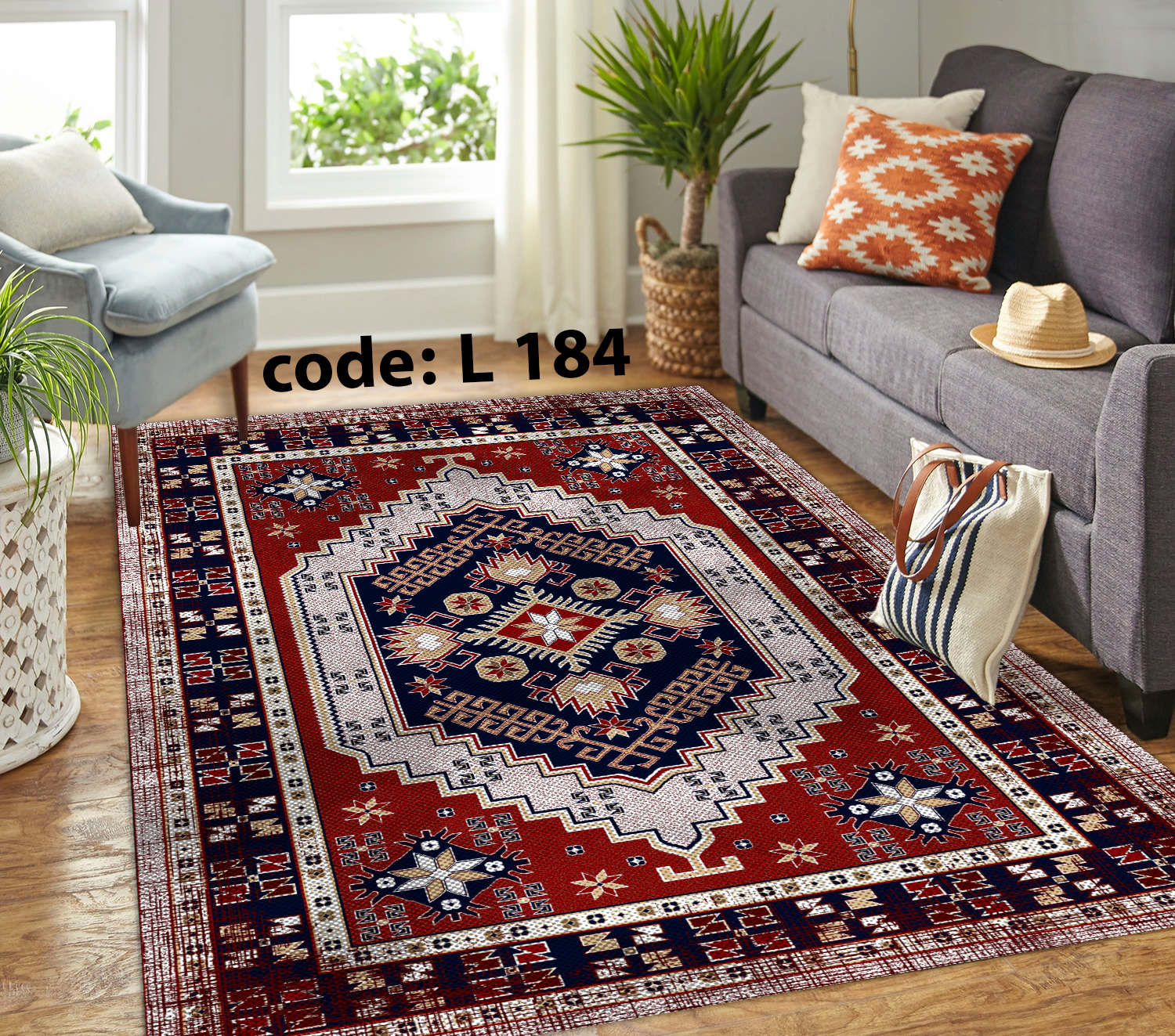روفرشی کشدار (کاور فرش) و فرشینه و پادری کالای خواب متین کد L 184