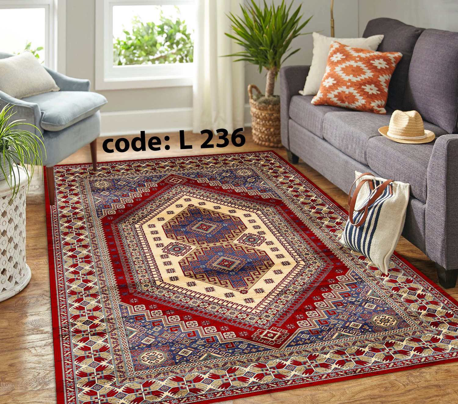 روفرشی کشدار (کاور فرش) و فرشینه و پادری کالای خواب متین کد L 236