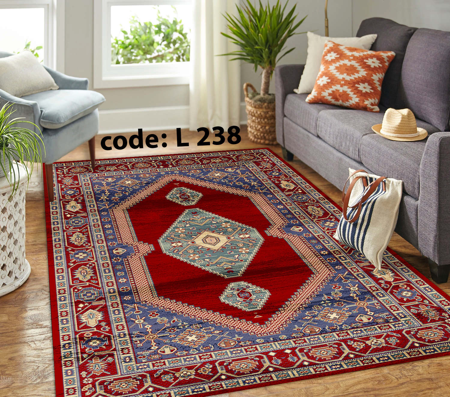 روفرشی کشدار (کاور فرش) و فرشینه و پادری کالای خواب متین کد L 238