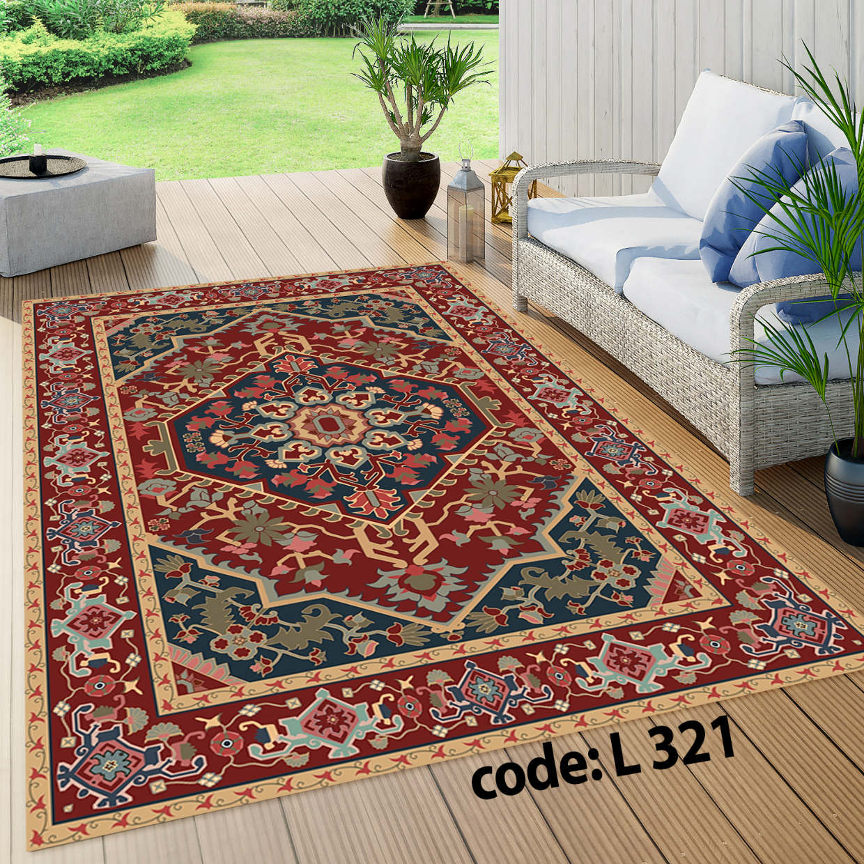روفرشی کشدار (کاور فرش) و فرشینه و پادری کالای خواب متین کد L 321