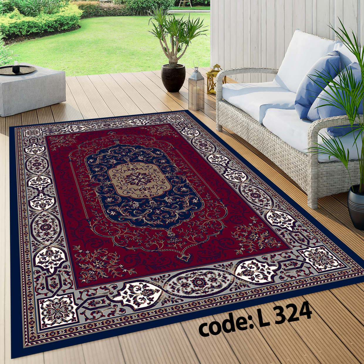 روفرشی کشدار (کاور فرش) و فرشینه و پادری کالای خواب متین کد L 324