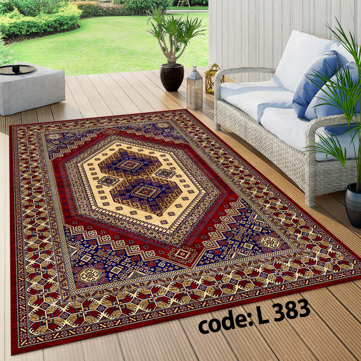 روفرشی کشدار (کاور فرش) و فرشینه و پادری کالای خواب متین کد L 383