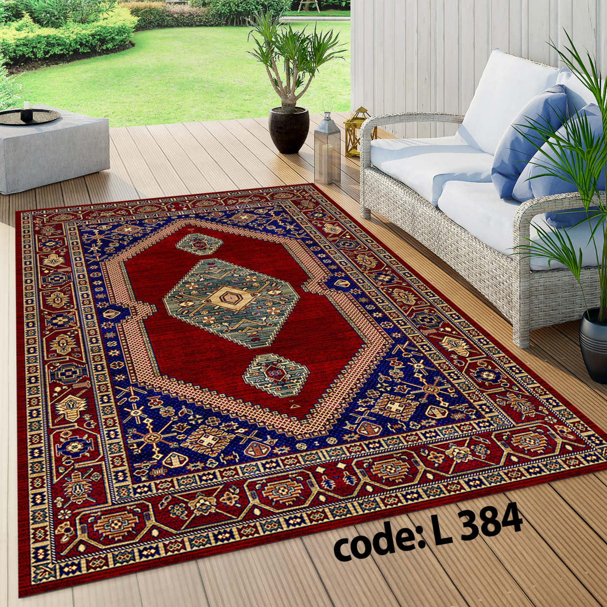 روفرشی کشدار (کاور فرش) و فرشینه و پادری کالای خواب متین کد L 384