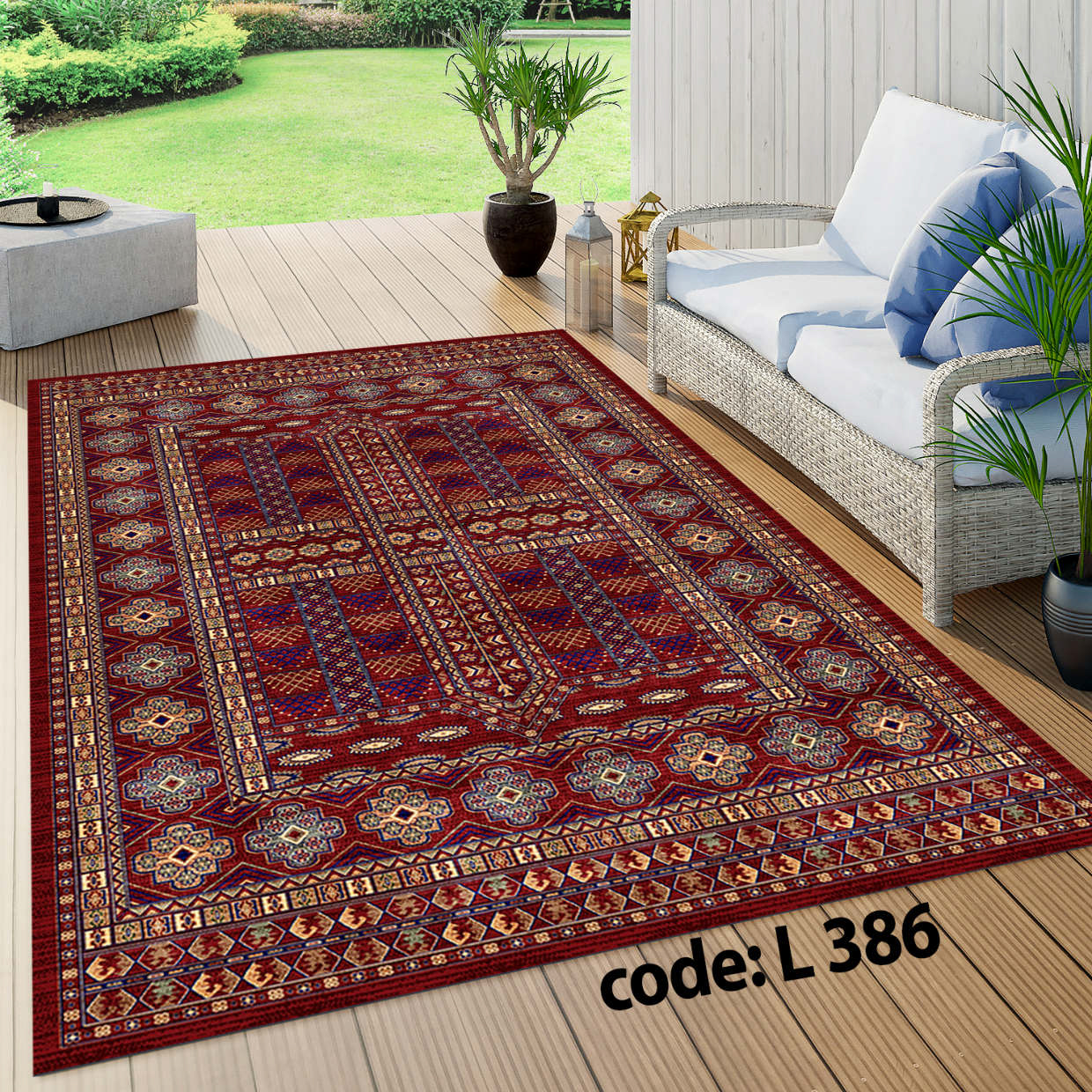 روفرشی کشدار (کاور فرش) و فرشینه و پادری کالای خواب متین کد L 386