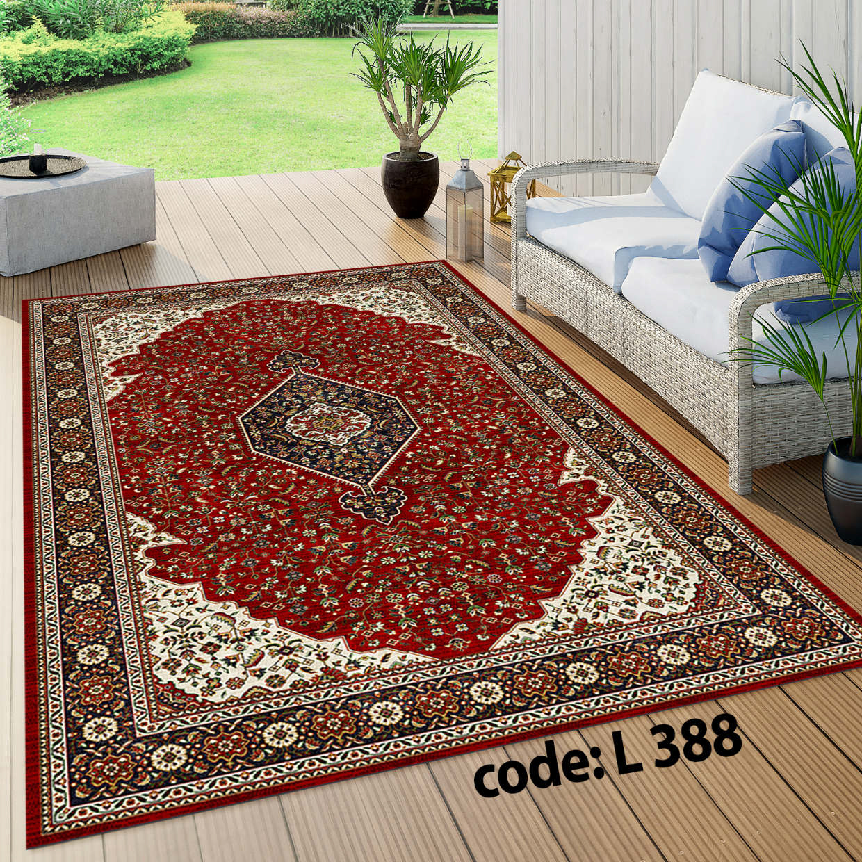 روفرشی کشدار (کاور فرش) و فرشینه و پادری کالای خواب متین کد L 388