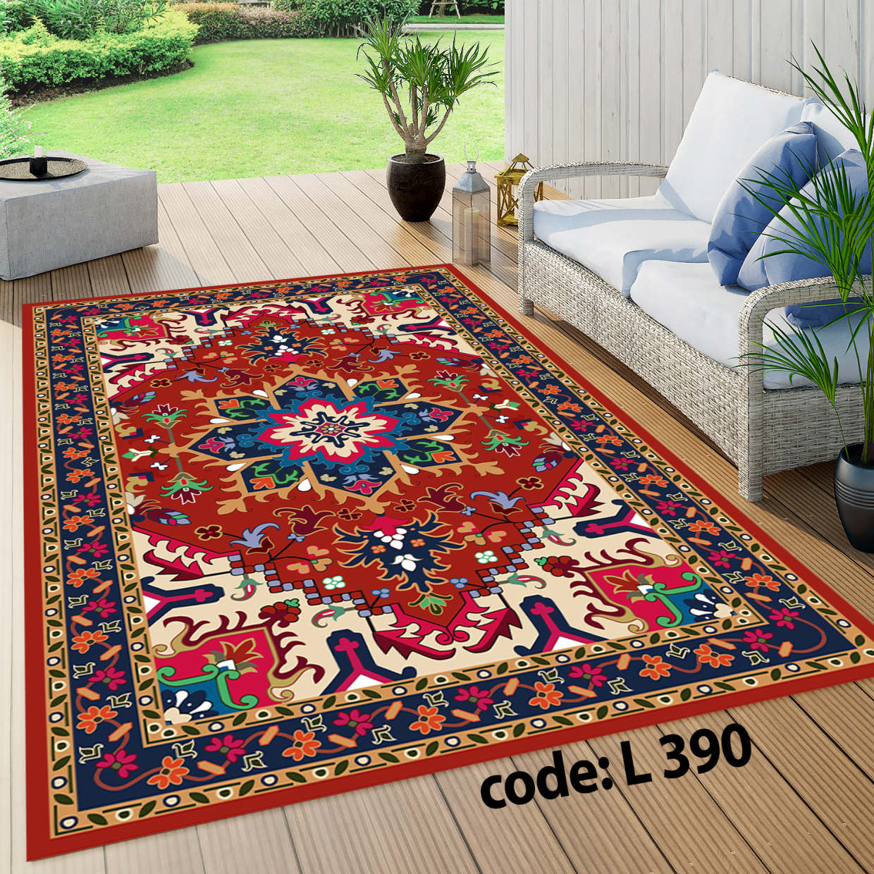 روفرشی کشدار (کاور فرش) و فرشینه و پادری کالای خواب متین کد L 390