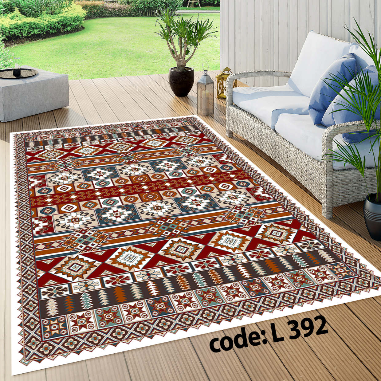 روفرشی کشدار (کاور فرش) و فرشینه و پادری کالای خواب متین کد L 392