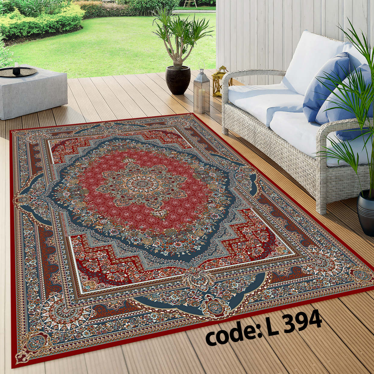 روفرشی کشدار (کاور فرش) و فرشینه و پادری کالای خواب متین کد L 394