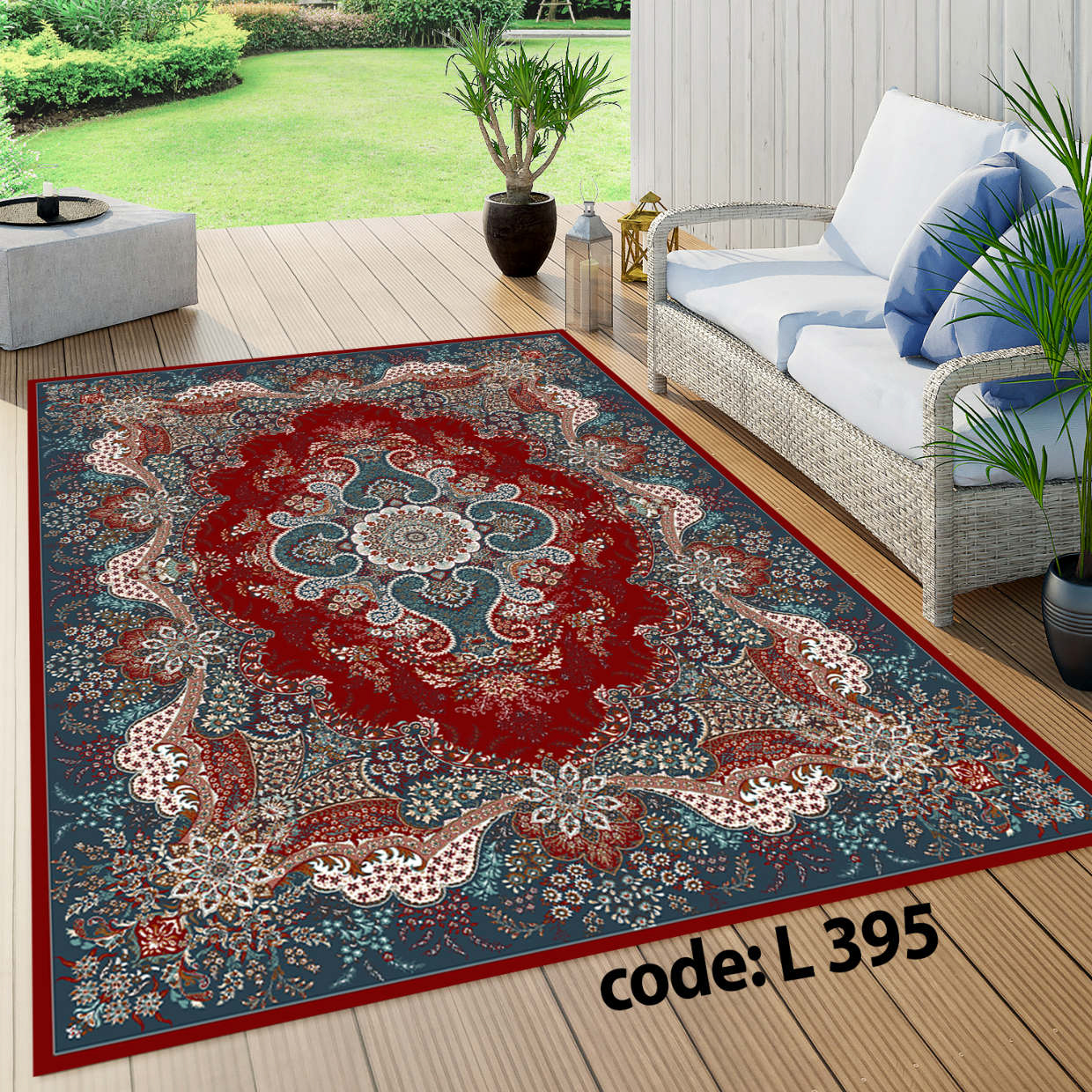 روفرشی کشدار (کاور فرش) و فرشینه و پادری کالای خواب متین کد L 395