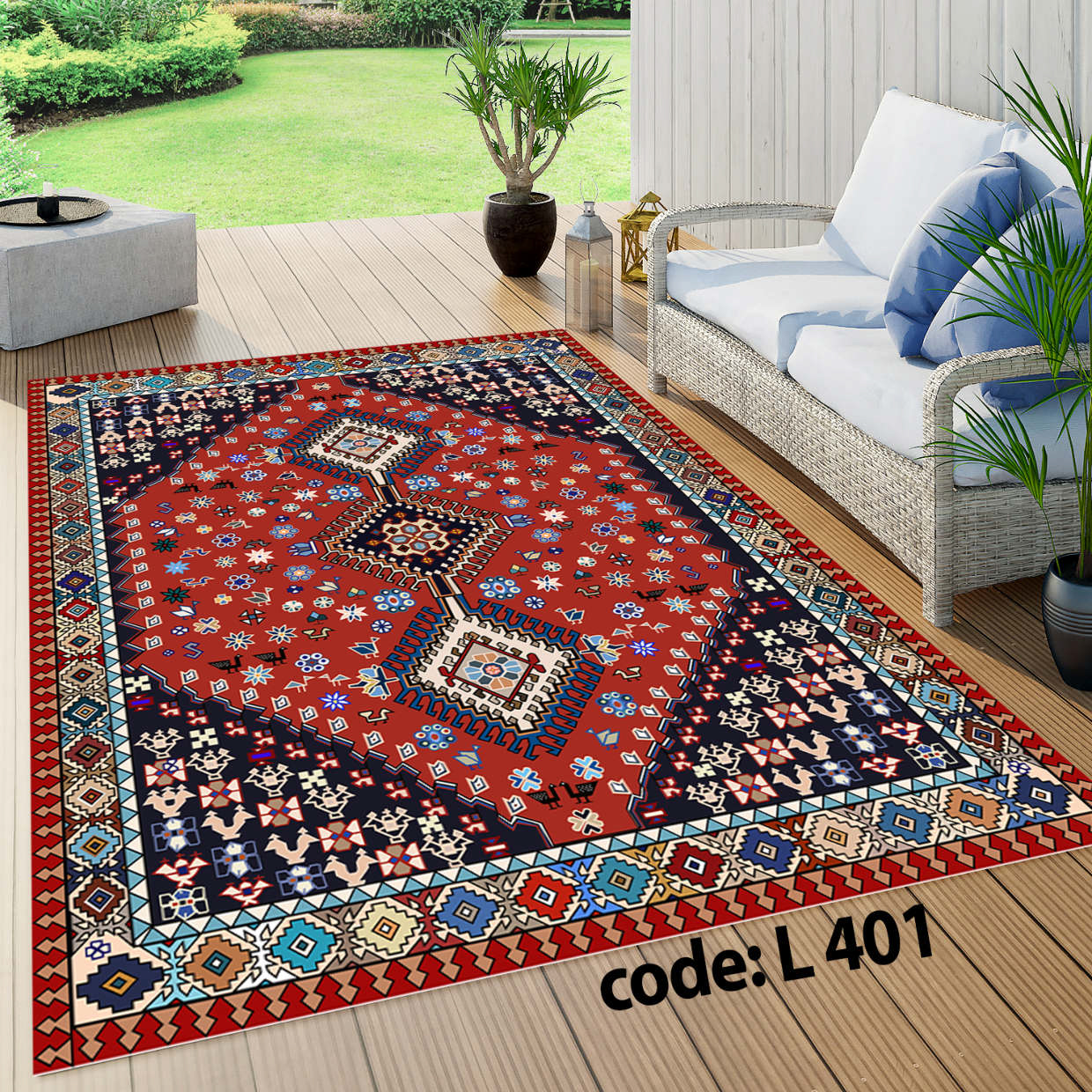 روفرشی کشدار (کاور فرش) و فرشینه و پادری کالای خواب متین کد L 401