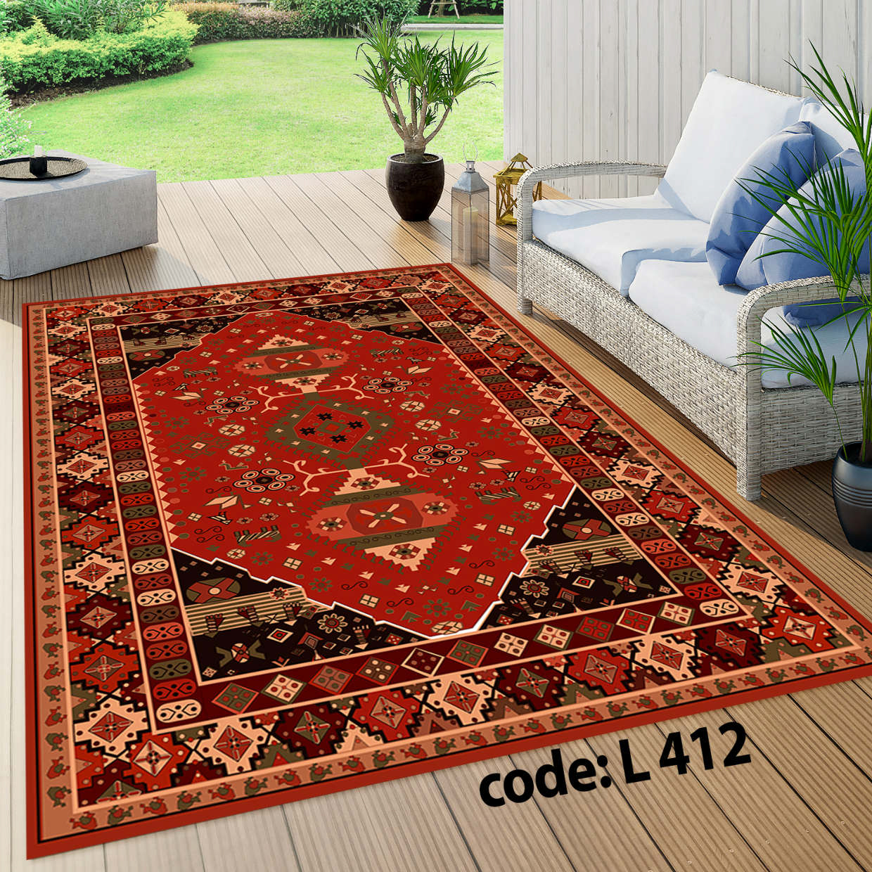 روفرشی کشدار (کاور فرش) و فرشینه و پادری کالای خواب متین کد L 412
