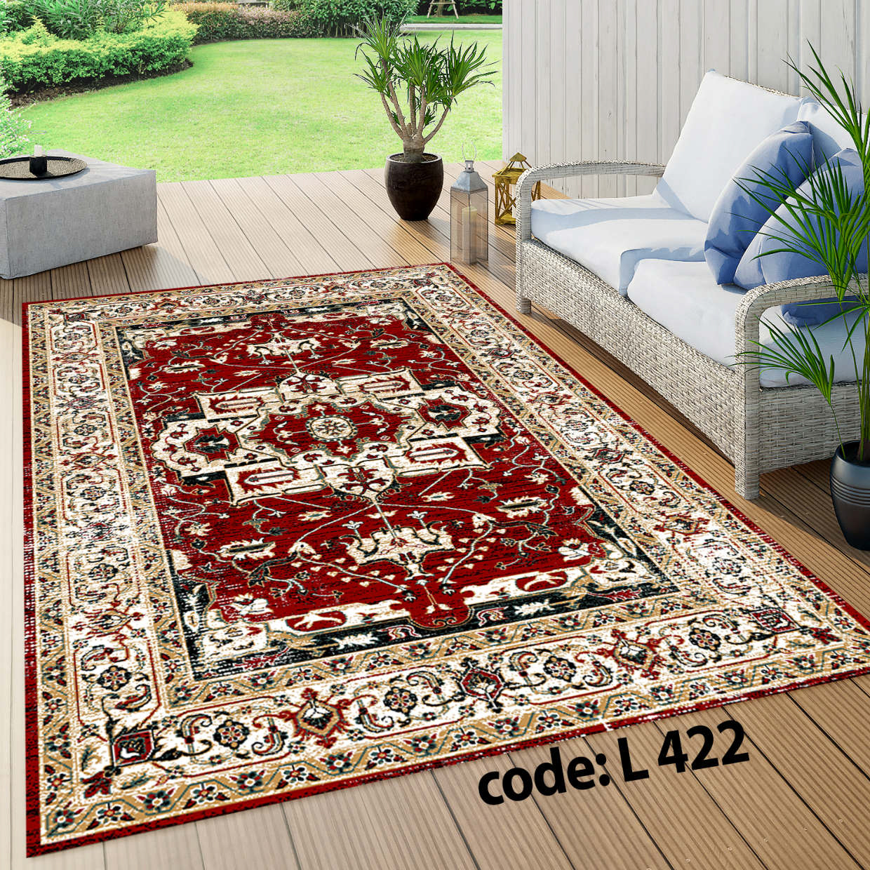 روفرشی کشدار (کاور فرش) و فرشینه و پادری کالای خواب متین کد L 422