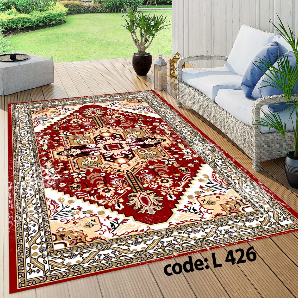 روفرشی کشدار (کاور فرش) و فرشینه و پادری کالای خواب متین کد L 426