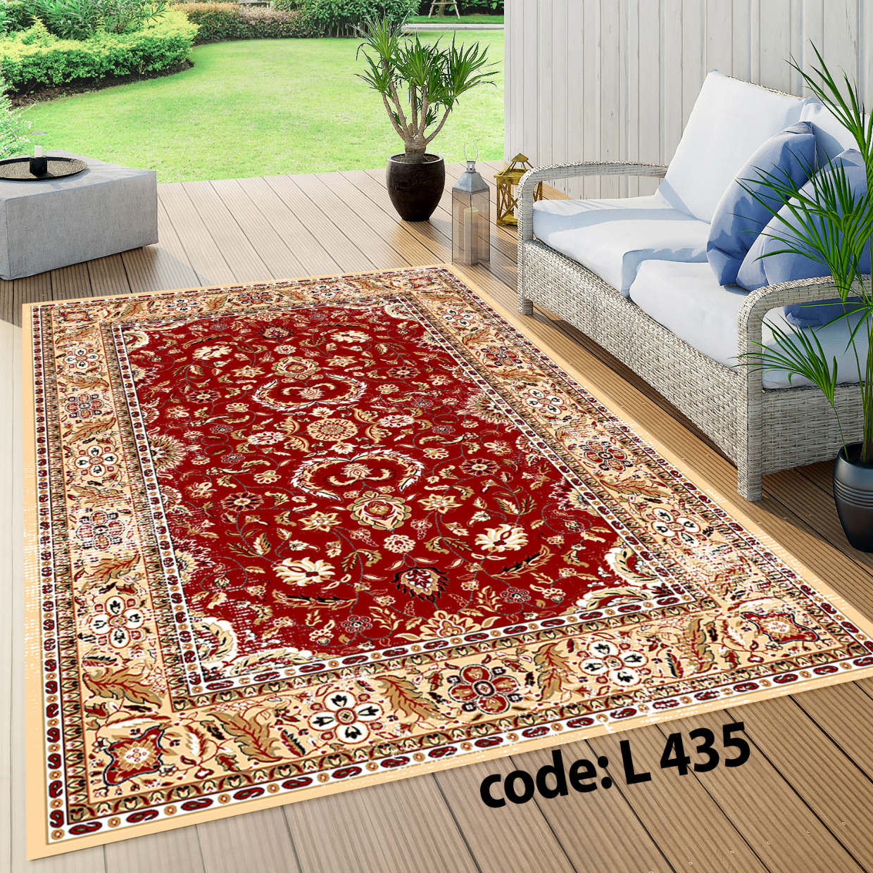 روفرشی کشدار (کاور فرش) و فرشینه و پادری کالای خواب متین کد L 435
