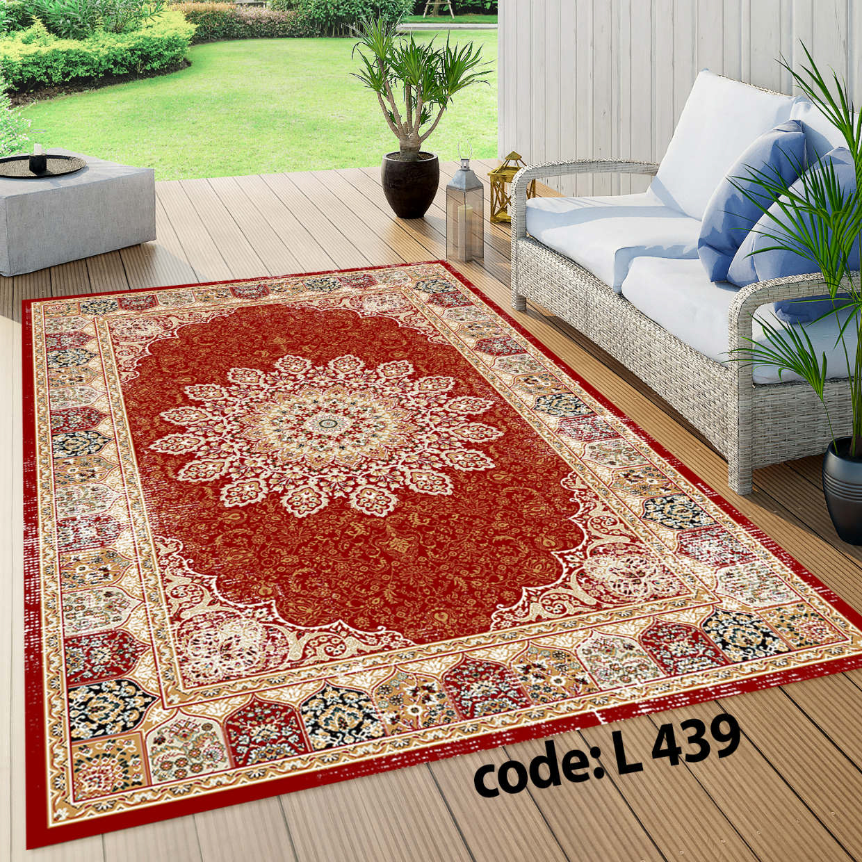 روفرشی کشدار (کاور فرش) و فرشینه و پادری کالای خواب متین کد L 439