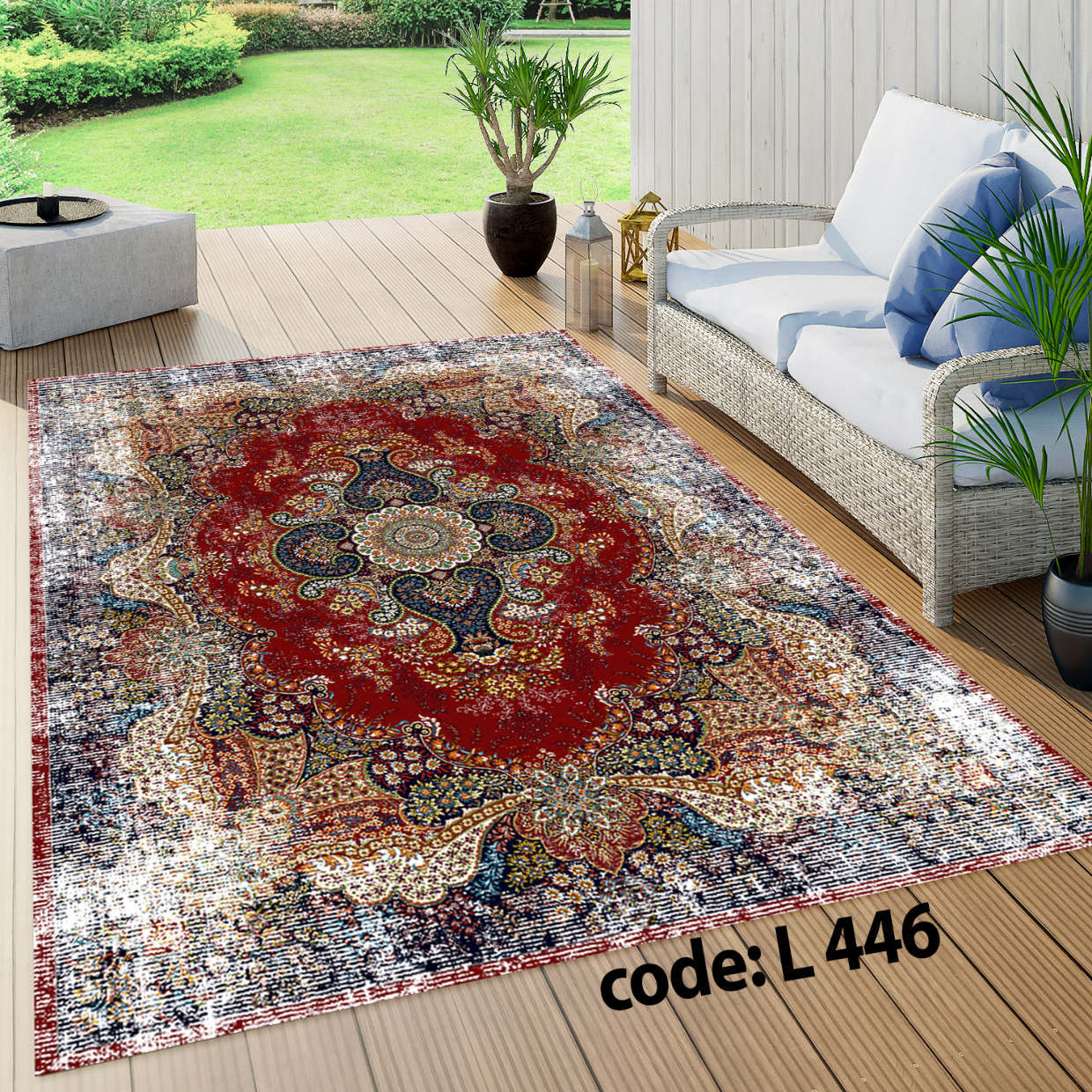 روفرشی کشدار (کاور فرش) و فرشینه و پادری کالای خواب متین کد L 446