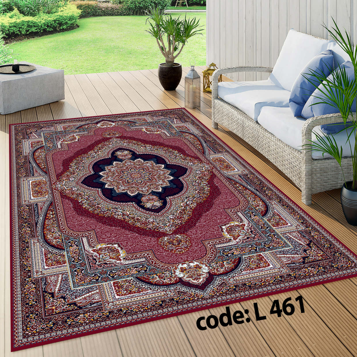 روفرشی کشدار (کاور فرش) و فرشینه و پادری کالای خواب متین کد L 461