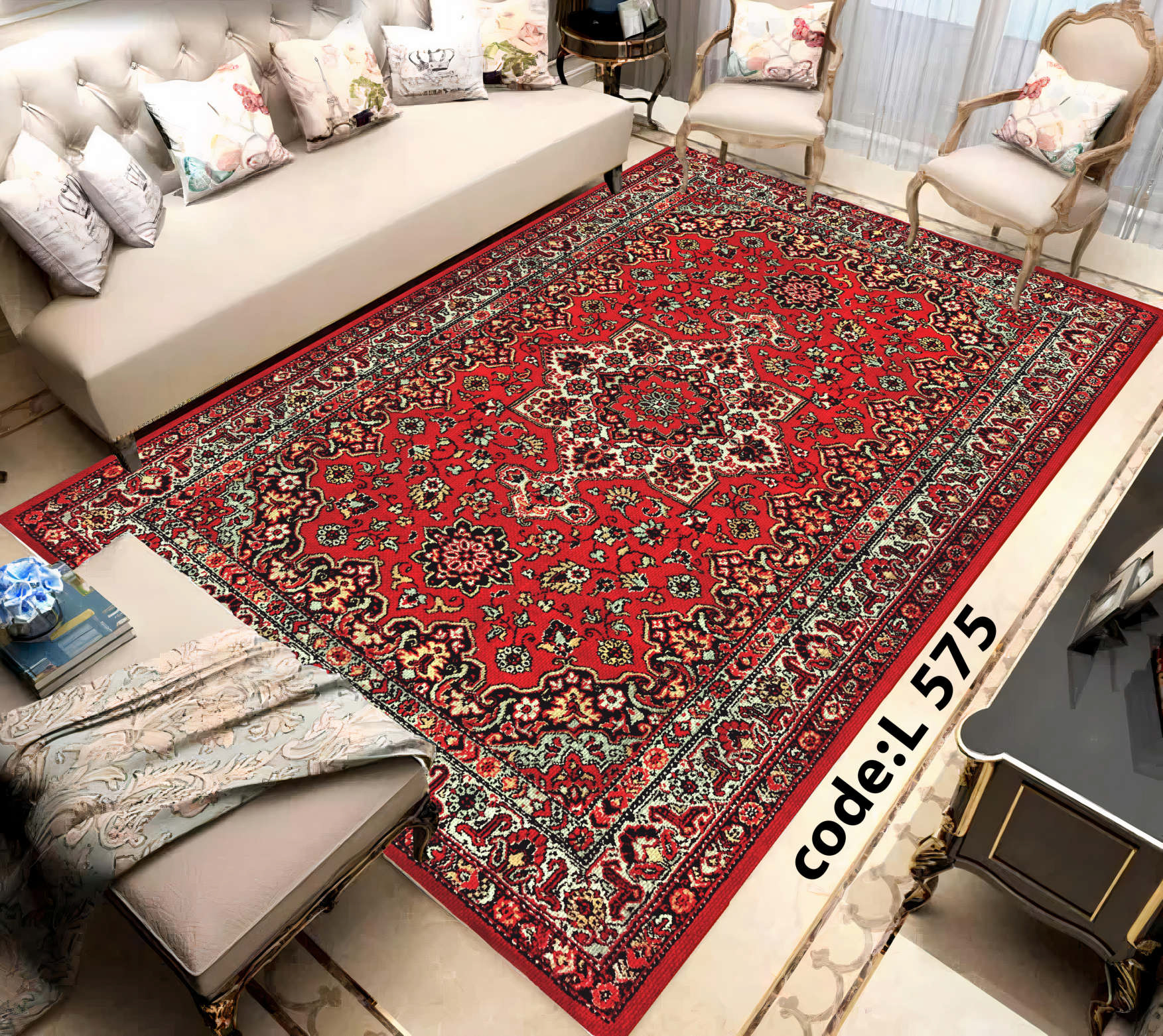 روفرشی کشدار (کاور فرش) و فرشینه و پادری کالای خواب متین کد L 575