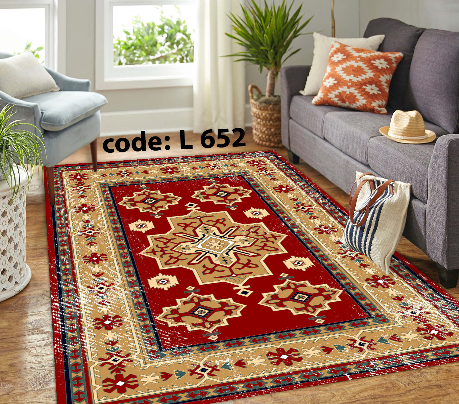 روفرشی کشدار (کاور فرش) و فرشینه و پادری کالای خواب متین کد L 652