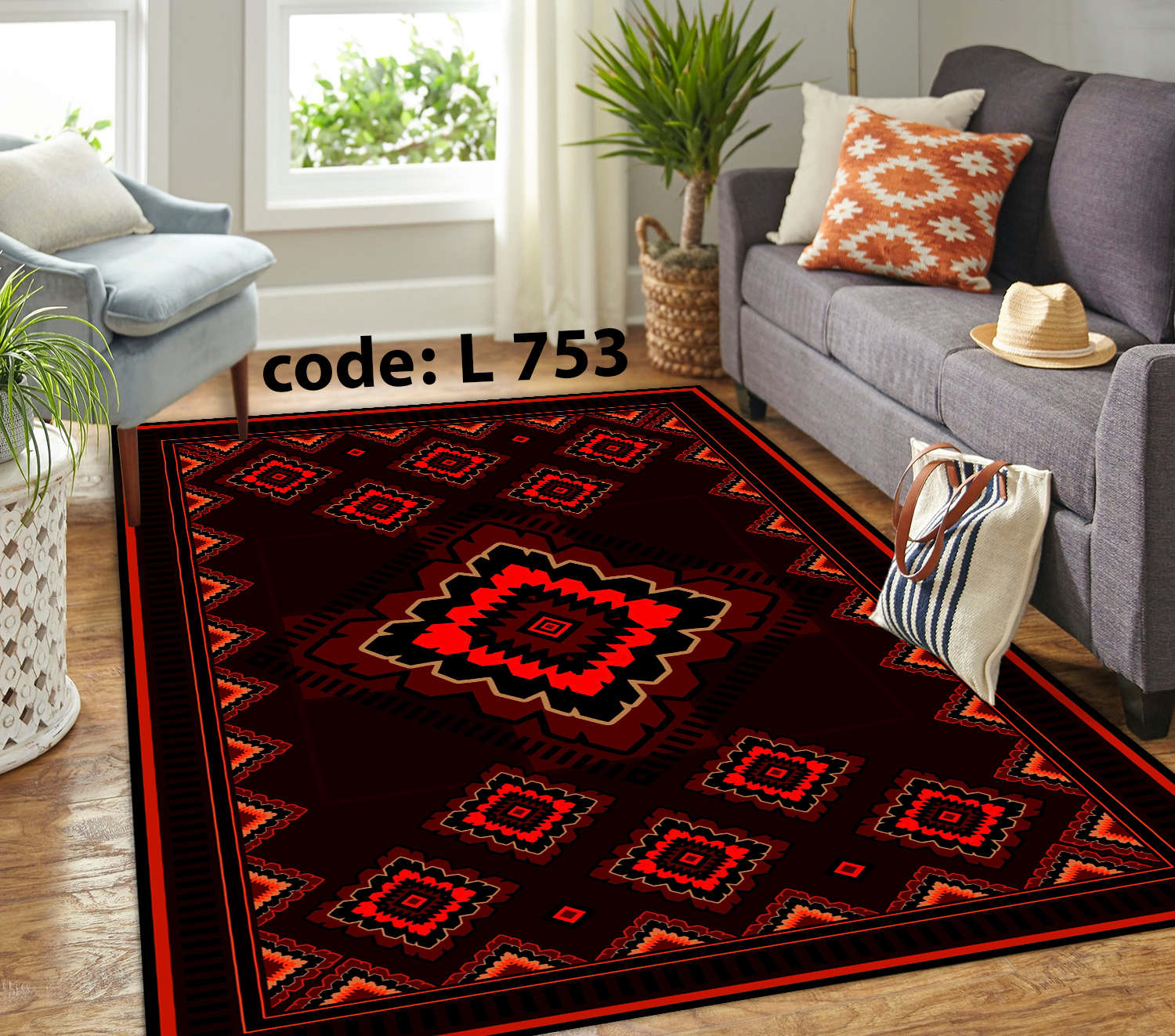روفرشی کشدار (کاور فرش) و فرشینه و پادری کالای خواب متین کد L 753