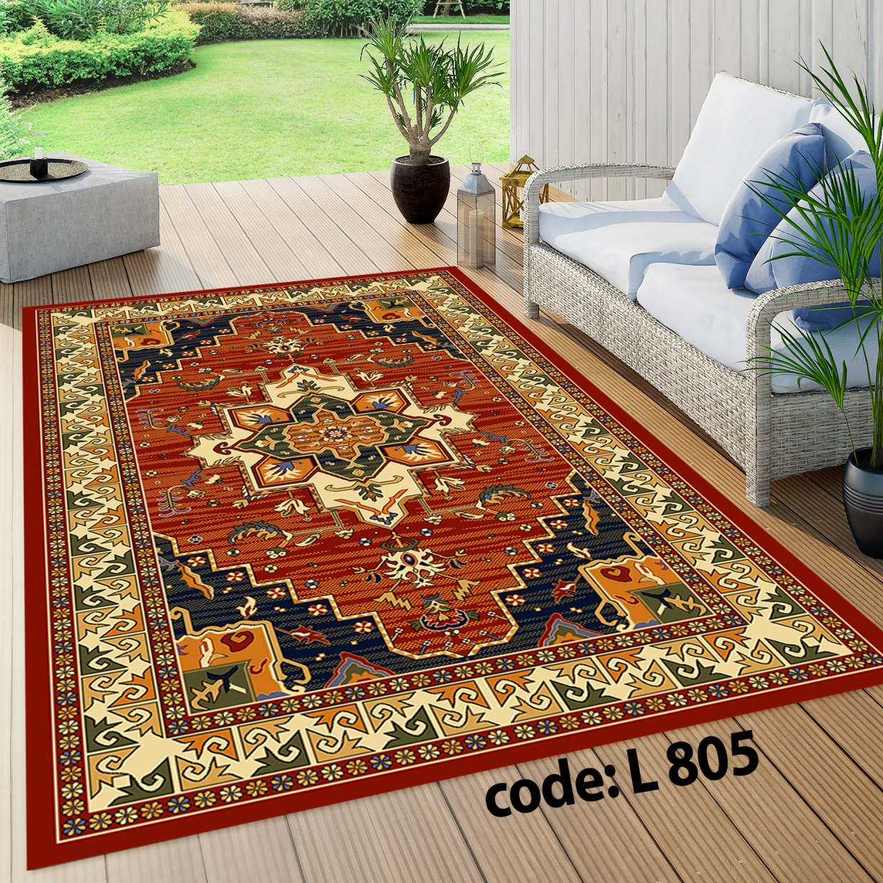 روفرشی کشدار (کاور فرش) و فرشینه و پادری کالای خواب متین کد L 805
