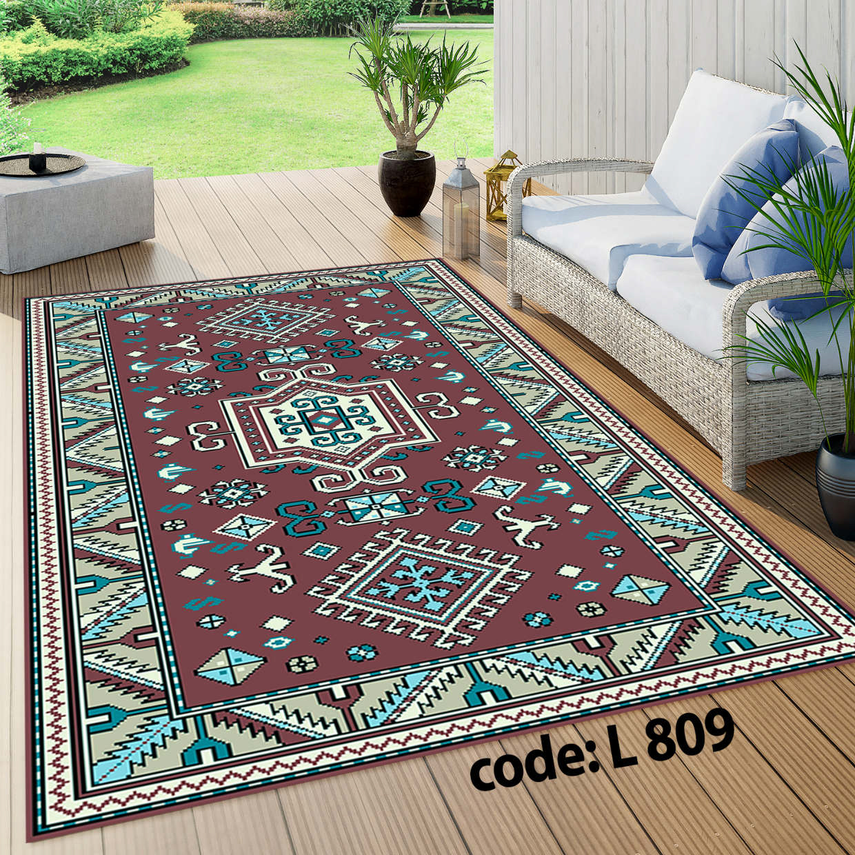 روفرشی کشدار (کاور فرش) و فرشینه و پادری کالای خواب متین کد L 809