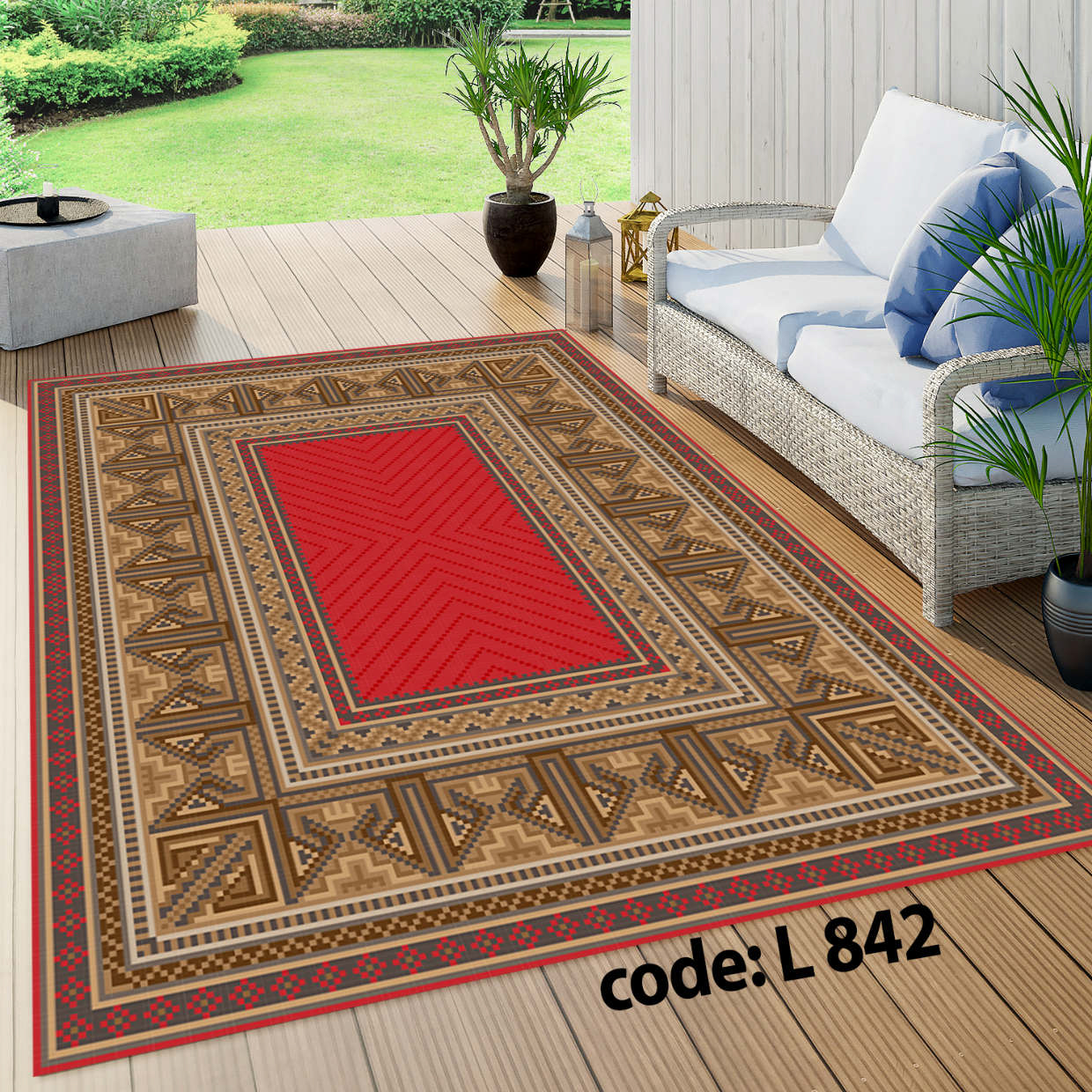 روفرشی کشدار (کاور فرش) و فرشینه و پادری کالای خواب متین کد L 842